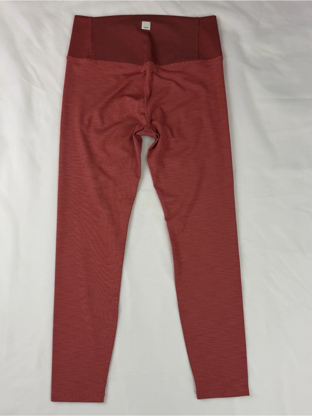 Vuori Ribbed Leggings Women’s Large Rust Brown High Rise Yoga Activewear